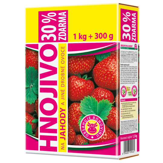 Hnojivo na jahody a jiné drobné ovoce STANDARD - 1 kg + 30 % zdarma
