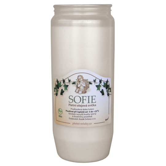 Svíčka olejová Sofie - 180 g bílá