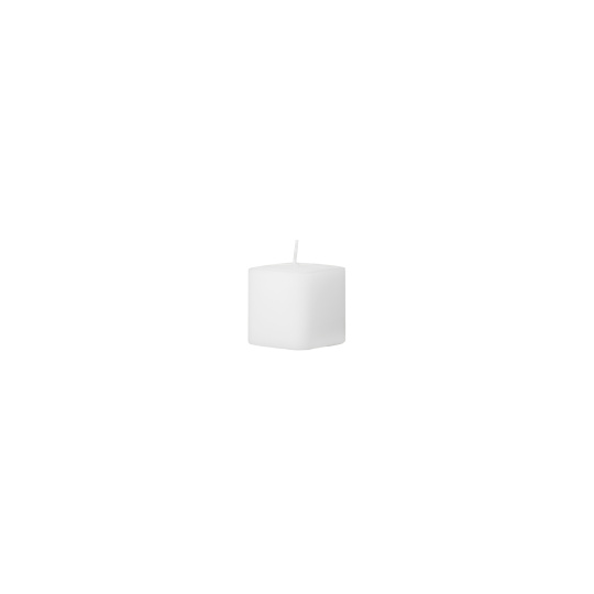 Svíčka Basic Square 40x40x40 mm - bílá