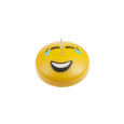 Svíčka Smiley Laugh 70x25 mm - žlutá
