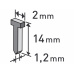 hřebíky, balení 1000ks, 14mm, 2,0x0,52x1,2mm