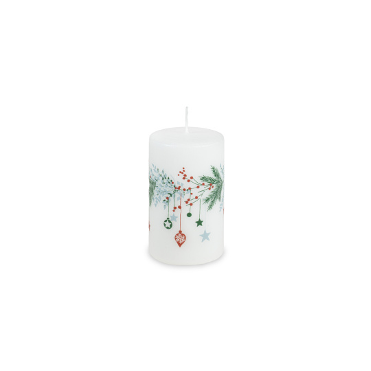 Svíčka vánoční Trinket Pillar 60 x 100 mm - bílá