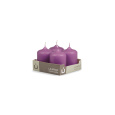 Svíčka adventní -  MAT N153 Cylinder 40x60 mm - 4 ks fialová
