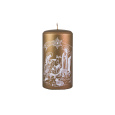 Svíčka vánoční Gloria Pillar 70x150 mm - hnědá