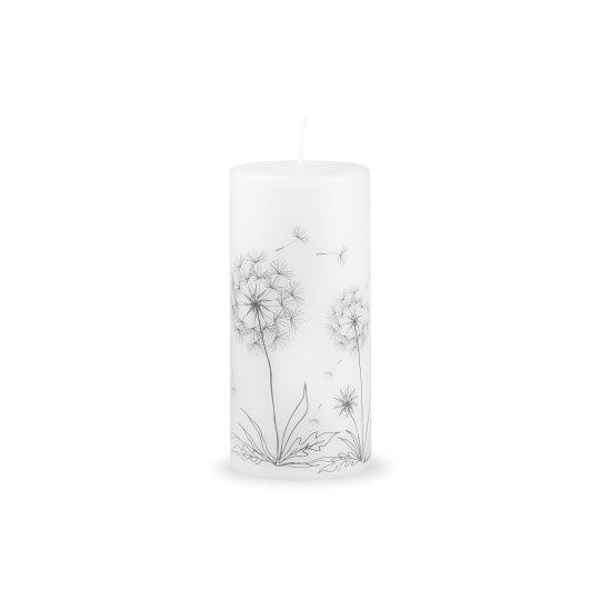 Svíčka Dandelion Pillar 70 x150 mm - bílá