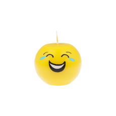 Svíčka Smiley Laugh Sphere 60x60 mm - žlutá Svíčka Smiley Laugh Sphere 60x60 mm - žlutá