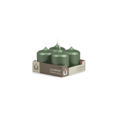 Svíčka adventní - METAL M24 Cylinder 40x60 mm - 4 ks zelená Svíčka adventní - METAL M24 Cylinder 40x60 mm - 4 ks zelená