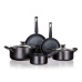 BANQUET Sada nádobí s nepřilnavým povrchem BLACK STONE, 7 ks