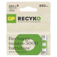 Nabíjecí baterie GP ReCyko 650 mAh AAA (HR03), 4 ks - 4ks