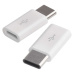 Adaptér micro USB-B 2.0 / USB-C 2.0, bílý, 2 ks - 2ks