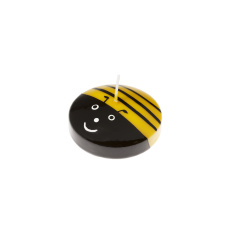 Svíčka plovoucí Bee 45x20 mm - žlutočerná Svíčka plovoucí Bee 45x20 mm - žlutočerná