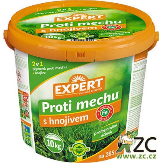 Hnojivo trávníkové - Expert proti mechu 10 kg kbelík