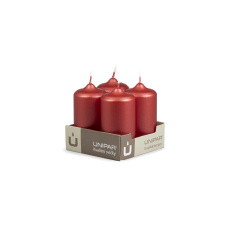 Svíčka adventní - METAL M116 Cylinder 40x80 mm - 4 ks červená Svíčka adventní - METAL M116 Cylinder 40x80 mm - 4 ks červená