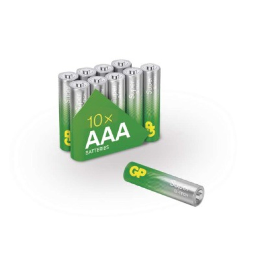 Alkalická baterie GP Super AAA (LR03) - 10ks