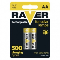 Nabíjecí baterie do solárních lamp RAVER AA (HR6) 600 mAh - 2ks Nabíjecí baterie do solárních lamp RAVER AA (HR6) 600 mAh - 2ks