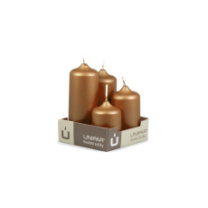 Svíčka adventní - METAL M03 Cylinder Cascada - 4 ks rezavá Svíčka adventní - METAL M03 Cylinder Cascada - 4 ks rezavá