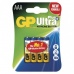 Alkalická baterie GP Ultra Plus AAA (LR03) - 4ks