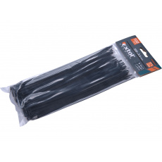 pásky stahovací na kabely černé, 200x3,6mm, 100ks, nylon PA66