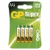Alkalická baterie GP Super AAA (LR03) - 4ks