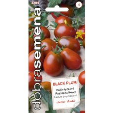 Dobrá semena Rajče tyč. - Black Plum 0,2g tmavé, oválné Dobrá semena Rajče tyč. - Black Plum 0,2g tmavé, oválné
