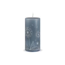 Svíčka Dandelion Pillar 70 x150 mm - modrošedá Svíčka Dandelion Pillar 70 x150 mm - modrošedá