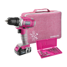 vrtací šroubovák aku, růžový, 12V Li-ion, 1300mAh, v tašce, EXTOL LADY vrtací šroubovák aku, růžový, 12V Li-ion, 1300mAh, v tašce, EXTOL LADY