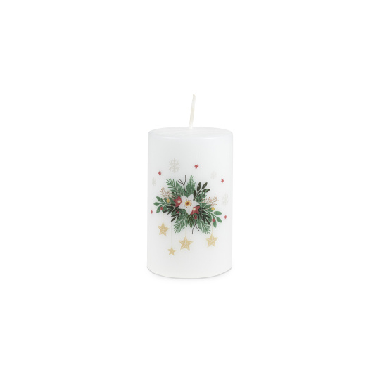 Svíčka vánoční Xmas Home Star Pillar 60 x 100 mm - bílá