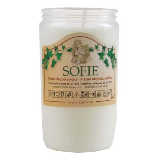 Svíčka olejová Sofie - 150 g bílá