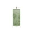 Svíčka Dandelion Pillar 70 x 150 mm - zelená