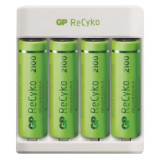 Nabíječka baterií GP Eco E411 + 4× AA 2100 + 4× AAA 800