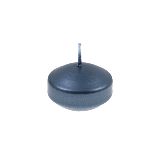 Svíčka plovoucí Floating  45x20 mm - modrá metalíza