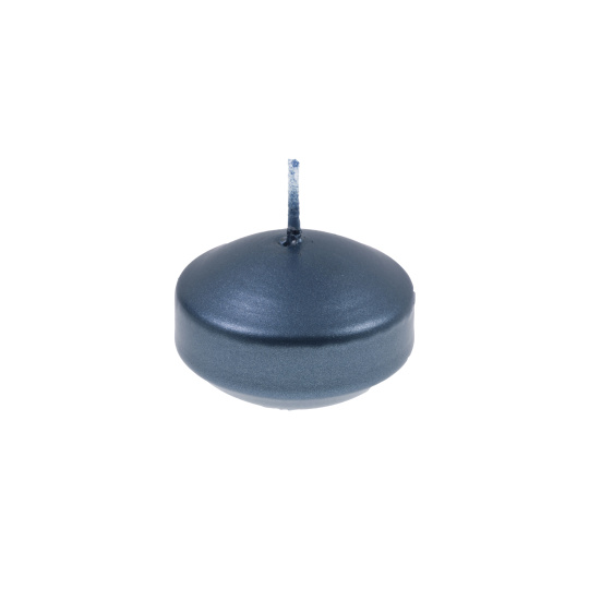 Svíčka plovoucí Floating  45x20 mm - modrá metalíza