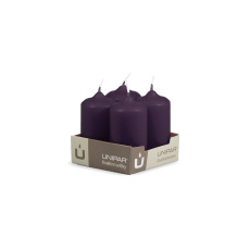 Svíčka adventní - MAT N57 Cylinder 40x80 mm - 4 ks fialová Svíčka adventní - MAT N57 Cylinder 40x80 mm - 4 ks fialová