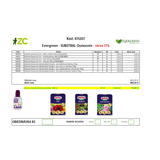 EUR KD Displej - Evergreen - Substral Osmocote