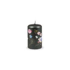 Svíčka Flower Paradise Pillar 60x100 mm - černozelená metalíza Svíčka Flower Paradise Pillar 60x100 mm - černozelená metalíza