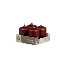 Svíčka adventní - METAL M47 Cylinder 50x70 mm - 4 ks bordo Svíčka adventní - METAL M47 Cylinder 50x70 mm - 4 ks bordo