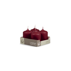 Svíčka adventní - MAT N38 Cylinder 40x60 mm - 4 ks bordo Svíčka adventní - MAT N38 Cylinder 40x60 mm - 4 ks bordo