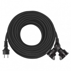Prodlužovací kabel gumový – 2 zásuvky, 25m, 3× 1,5mm2, IP44 Prodlužovací kabel gumový – 2 zásuvky, 25m, 3× 1,5mm2, IP44