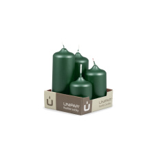 Svíčka adventní - METAL M133 Cylinder Cascada - 4 ks zelená Svíčka adventní - METAL M133 Cylinder Cascada - 4 ks zelená