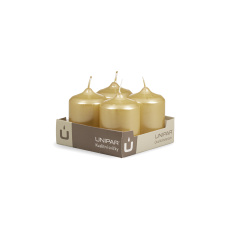 Svíčka adventní - METAL M105 Cylinder 50x70 mm - 4 ks zlatá Svíčka adventní - METAL M105 Cylinder 50x70 mm - 4 ks zlatá
