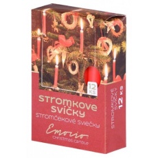 Svíčka stromková 12ks 12x100 červená Svíčka stromková 12ks 12x100 červená