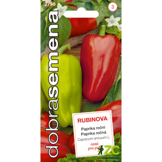 Dobrá semena Paprika zel. - Rubinova, pole 0,5g