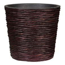 Košík z vodního hyacintu 504 hnědý 30 - s plastovou vložkou