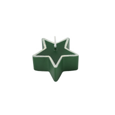 Svíčka Star 60x30 mm - zelená metalíza Svíčka Star 60x30 mm - zelená metalíza