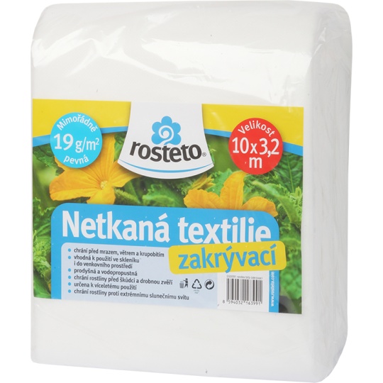 Neotex / netkaná textilie Rosteto - bílý 19g šíře 10 x 3,2 m