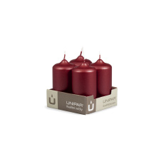Svíčka adventní - METAL M135 Cylinder 40x80 mm - 4 ks červená Svíčka adventní - METAL M135 Cylinder 40x80 mm - 4 ks červená