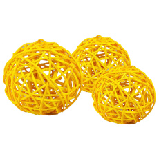 Dekorace - Lata Ball 4 cm - žlutý 50 ks Dekorace - Lata Ball 4 cm - žlutý 50 ks
