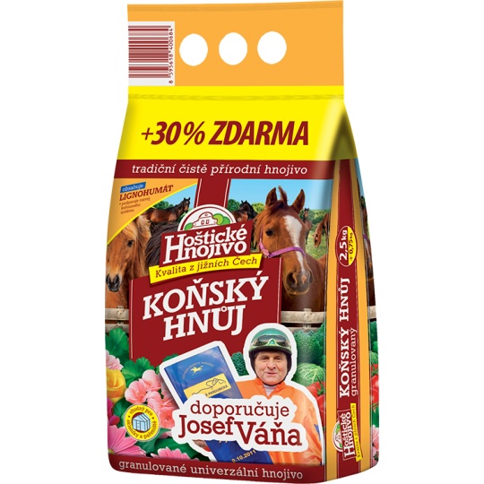 Koňský hnůj Váňův - 2,5 kg + 30% zdarma