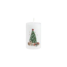 Svíčka vánoční Xmas Home Tree Pillar 60 x 100 mm - bílá Svíčka vánoční Xmas Home Tree Pillar 60 x 100 mm - bílá