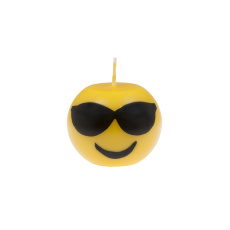 Svíčka Smiley Glasses Sphere 60x60 mm - žlutá Svíčka Smiley Glasses Sphere 60x60 mm - žlutá